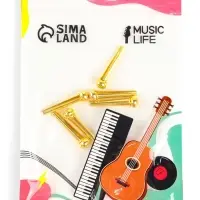 Набор фиксаторов струн Music life, 6 штук, медный