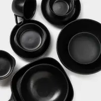 Блюдо для подачи Magistro Carbon, 28&times;19&times;4 см, фарфор, чёрное