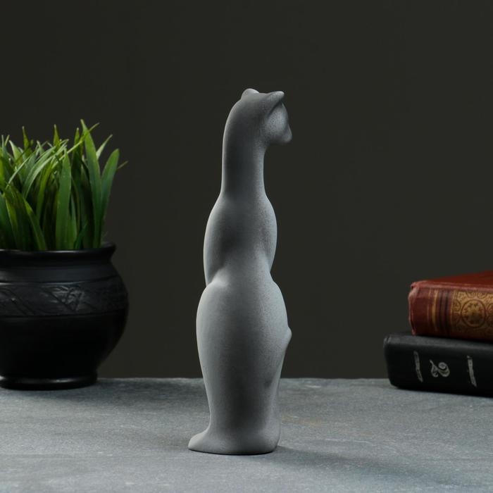 Фигура Фигура "Кошка Багира наклоненная" серая/черный 4х5х20см