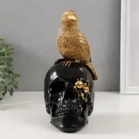 Фигурка полистоун &laquo;Птица на черном черепе&raquo;, 9.5&times;14&times;21 см