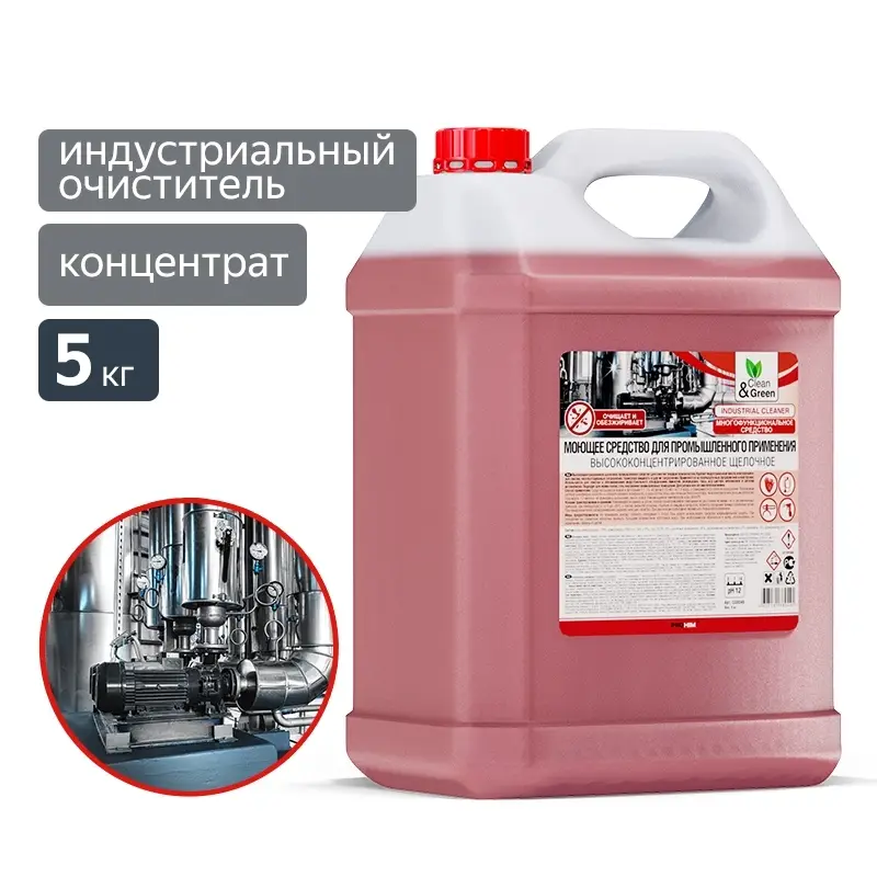 Моющее средство для промышленного применения (концентрированное, щелочное) 5 кг. Clean&Green CG8049