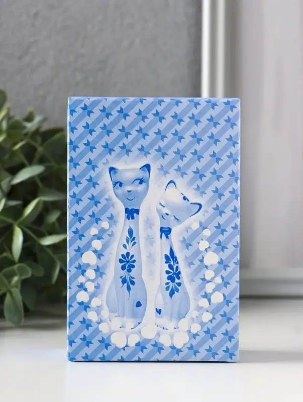 Набор фигурок 2 шт. керамика &laquo;Love - коты&raquo;, 11 см, белый