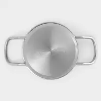 Кастрюля Катунь &laquo;Общепит&raquo;, 1 л, d=14 см, с крышкой, капсульное дно, индукция, нержавеющая сталь, хромированная