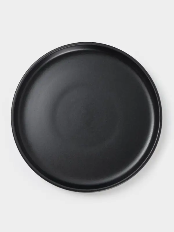 Тарелка Доляна 20х2 см "Гранит" черный матовый