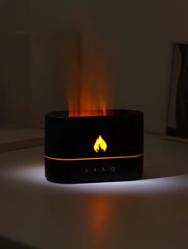 Увлажнитель воздуха LHU-15, ультразвуковой, 250 мл, эффект пламени, 4.5 Вт, 3 режима, подсветка, USB