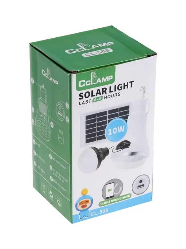 Фонарь кемпинговый аккумуляторный, 2 шт., 10 Вт и 2 Вт, 1800 мАч, IP64, солнечная батарея