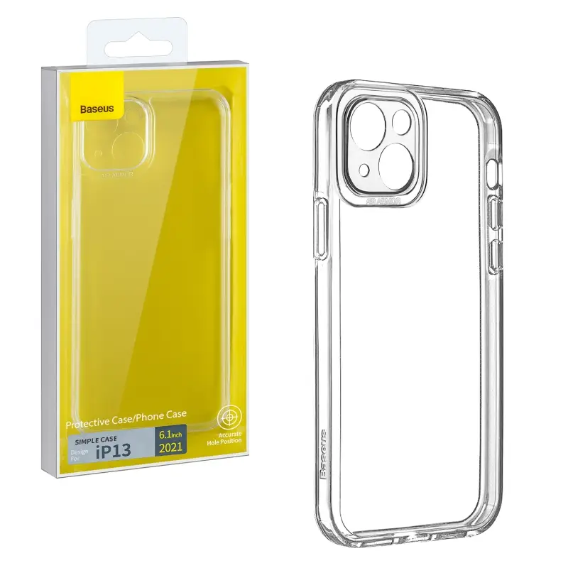 Чехол iPh 13 (6.1)  Simple Case Baseus прозрачный