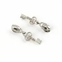 Бегунок для молнии &laquo;Спираль&raquo;, №3, &laquo;Ключ&raquo;, 10 шт., цвет никель