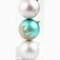 Новогодние шары ёлочные &laquo;Санта видел твой Инстаграм&raquo;, пластик, d=8, 3 шт., розовые, тиффани