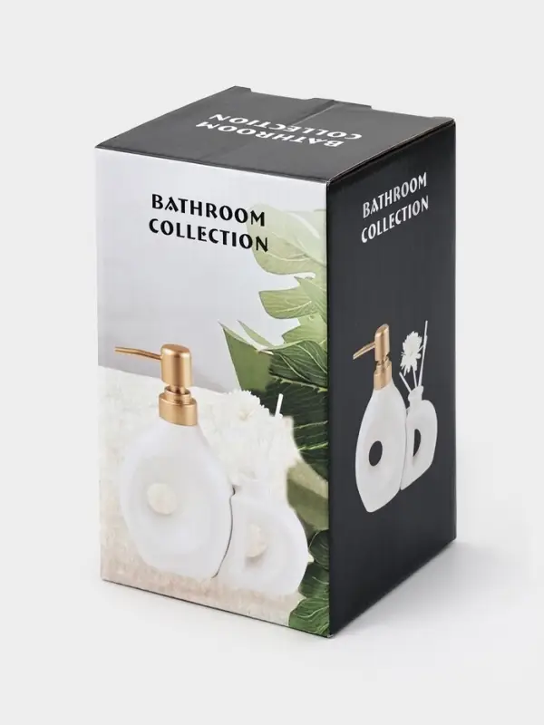 Набор для ванной &laquo;Дуэт&raquo;, 2 предмета: дозатор для мыла, диффузор, белый