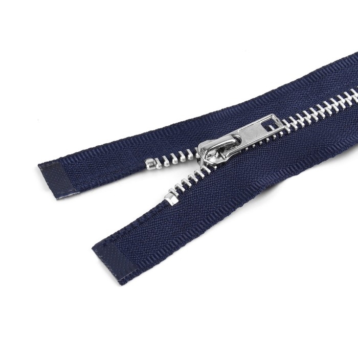 Молния металлическая, №5, разъёмная, замок автомат, 80 см, цвет тёмно-синий/никель, цена за 1 штуку Молния металлическая, №5, разъёмная, замок автомат, 80 см, цвет тёмно-синий/никель, цена за 1 штуку