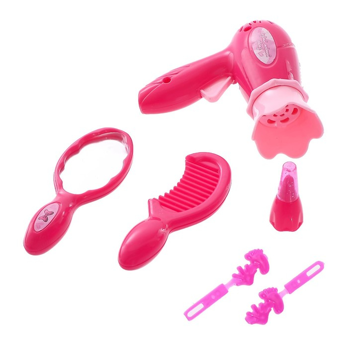 Набор игровой «Парикмахер», 6-8 предметов, с фартуком, МИКС Набор игровой «Парикмахер», 6-8 предметов, с фартуком, МИКС