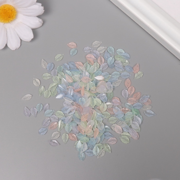 Декор для творчества акрил Декор для творчества акрил "Листик" светится в темноте, меняет цвет набор 250 шт 0,8х0,5 см 107140