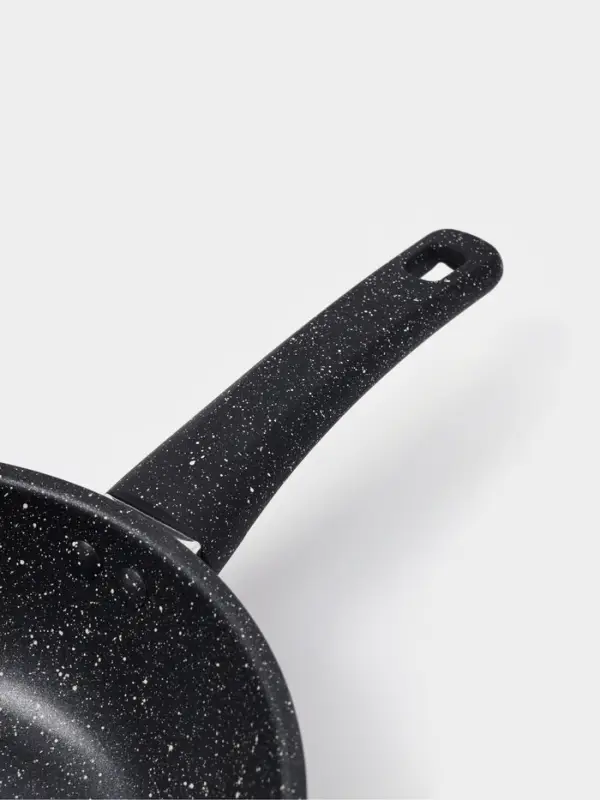 Сковорода Доляна Black Rock, d=22 см, ручка софт тач, антипригарное покрытие, чёрная