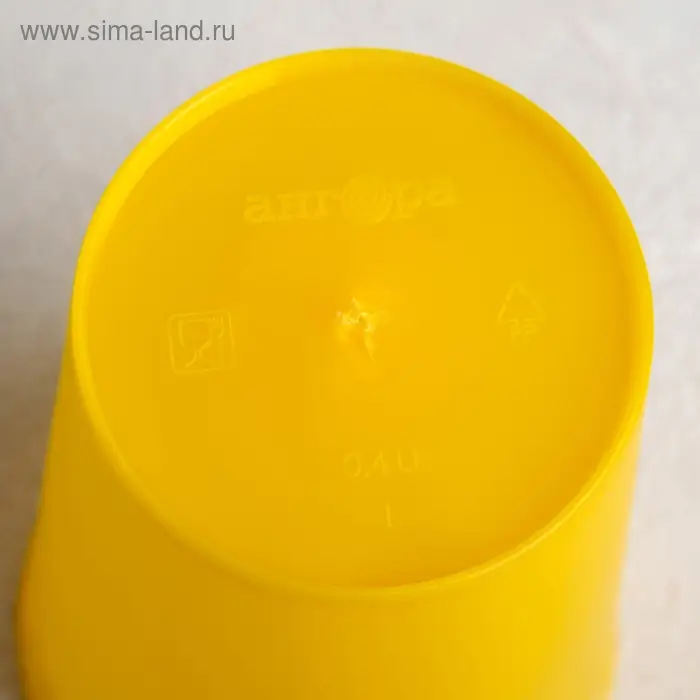 Стакан пластиковый «ТД Ангора», 400 мл, жёлтый Стакан пластиковый «ТД Ангора», 400 мл, жёлтый
