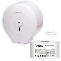 Бумага туалетная д/дисп Veiro Q2 Basic 1сл серая вторич 200м 12рул/уп_T102