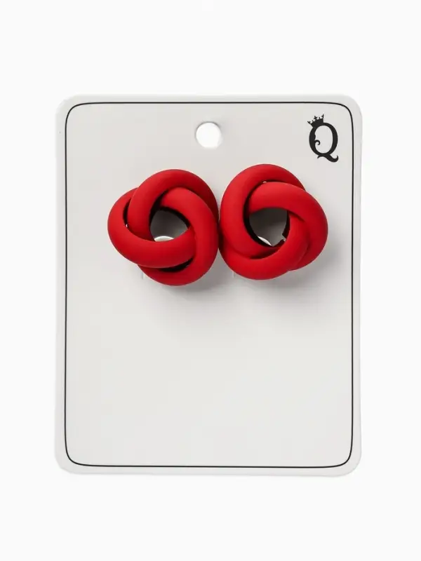 Серьги металл &laquo;Атмосфера&raquo;, витые, красные