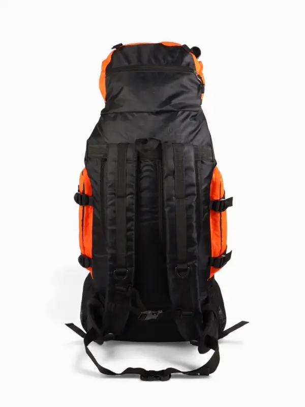 Рюкзак туристический, 90 литров, 6 наружных карманов, шнуровка, оранжевый