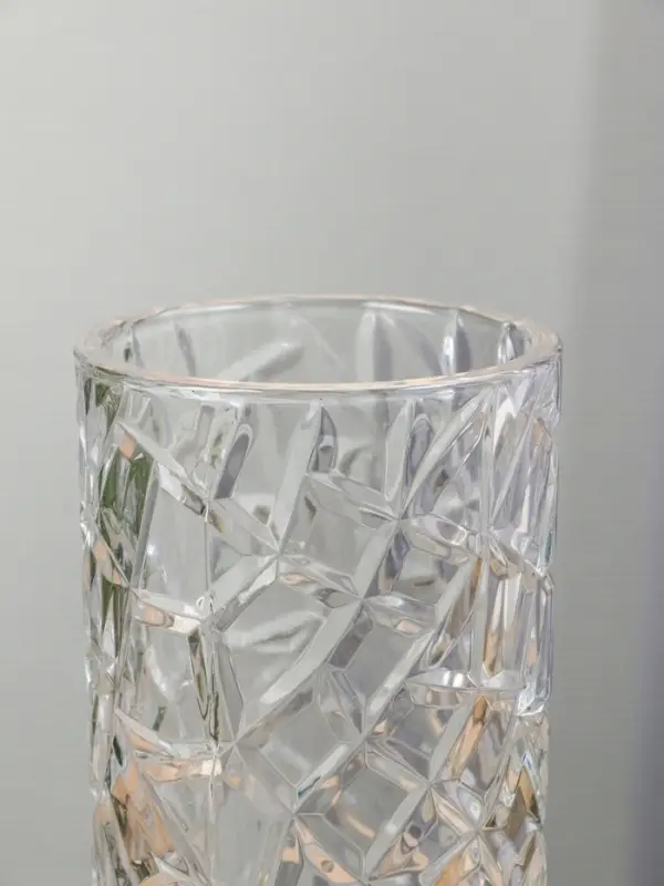 Ваза стекло настольная  Ваза стекло настольная "Шерри" геометрия, 29х11,5 см, прозрачный