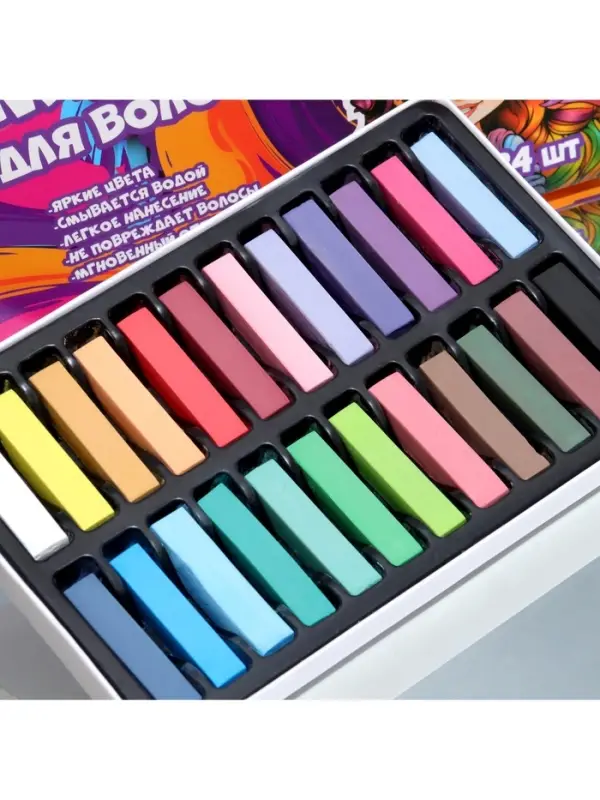 Мелки для волос, 24 шт.