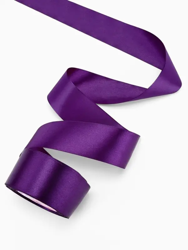 Лента атласная, 50 мм, 23&plusmn;1 м, фиолетовая
