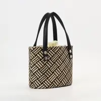 Сумка плетёная из пандана, 22&times;14&times;35 см, бежево-коричневая