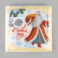 Салфетки бумажные однослойные &laquo;Счастья в Новом году&raquo;, 24&times;24 см, 20 шт.