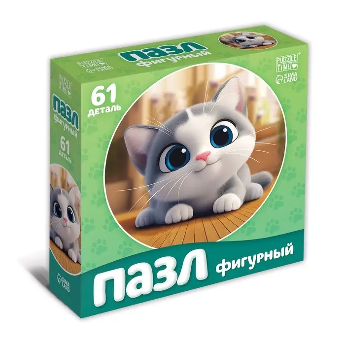 Пазл фигурный "Озорной котик"