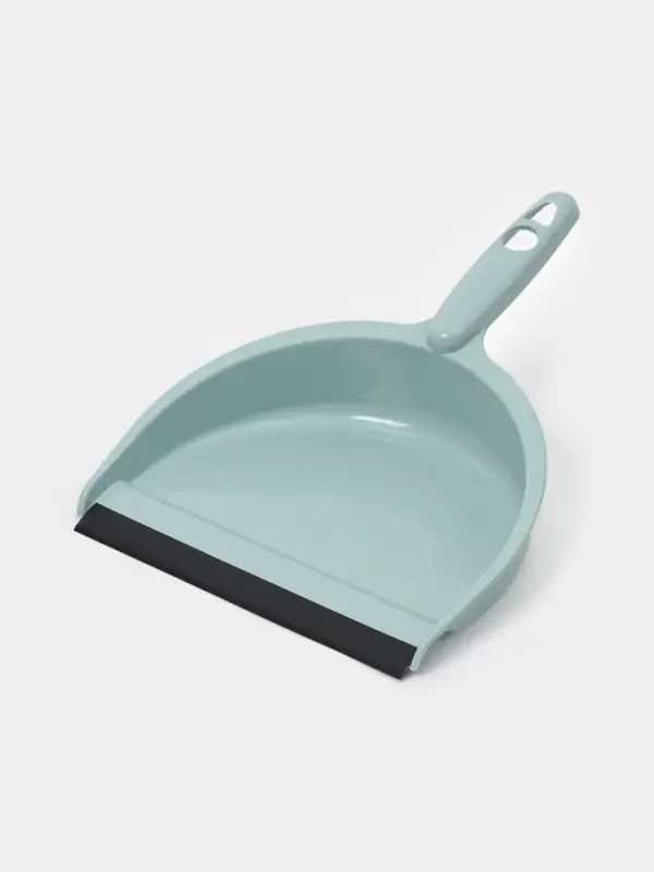 Щётки для уборки Доляна, 4 предмета: совок, 3 щётки, 30&times;21&times;12 см, голубые