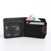 Портмоне мужское на кнопке, коричневое