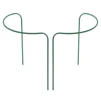 Кустодержатель, d=80 см, h=60 см, ножка d=1 см, металл, набор 2 шт., зелёный