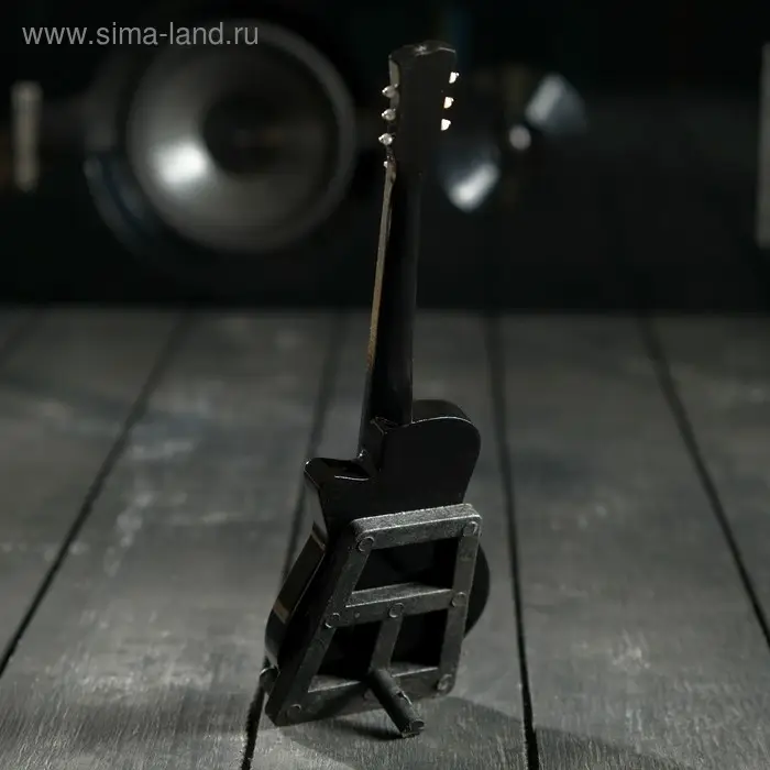 Гитара сувенирная  Гитара сувенирная "Gibson Acustic" черная, на подставке 24х8х2 см