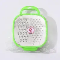 Тёрка с контейнером Доляна &laquo;Универсал&raquo;, 2 в 1, 19&times;14.5&times;3.5 см, зелёная