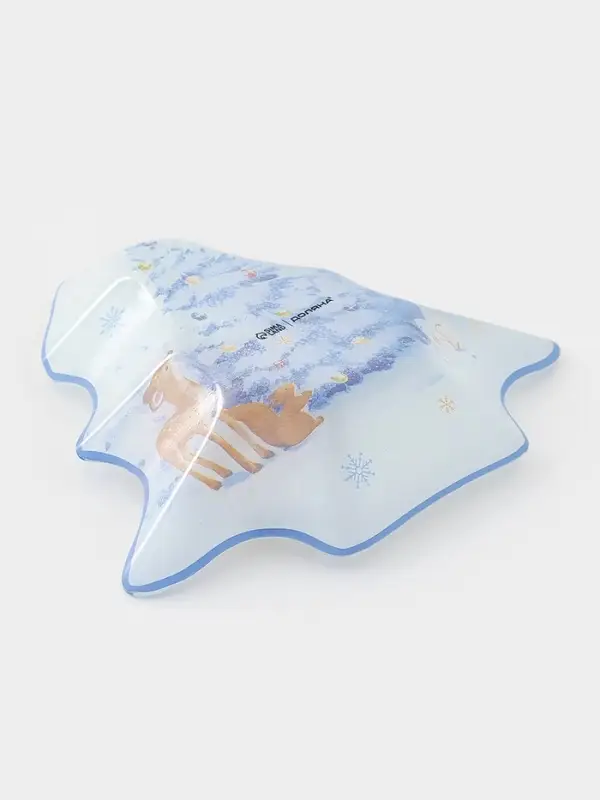 Блюдо сервировочное ёлочка "Новый Год в лесу" 17,7х18,5х3,5 см