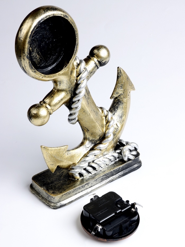 Часы настольные интерьерные «Якорь», на батарейках, 18×7×27 см, d-8 см Часы настольные интерьерные «Якорь», на батарейках, 18×7×27 см, d-8 см