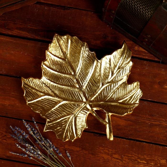 Блюдо Блюдо "Листопад" алюминий 22х23х2,5 см