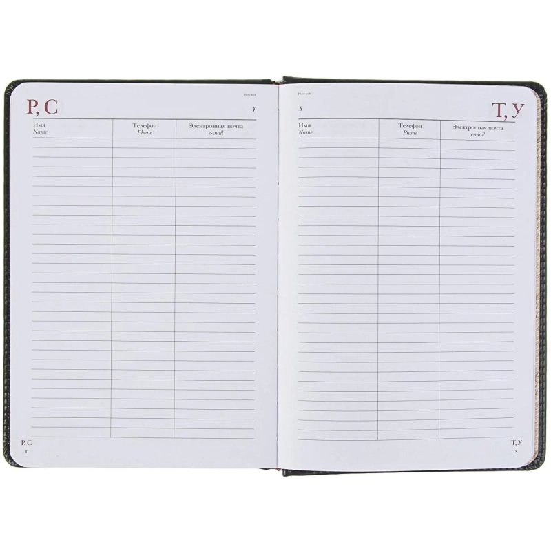 Ежедневник недатированный черн,А5,145х205мм,136л, Sidney NEBRASKA 3-128/02