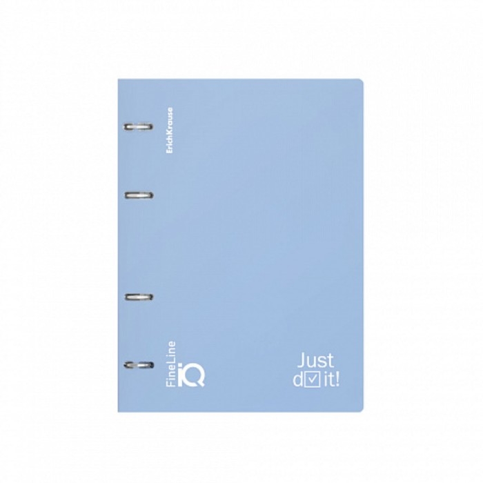 Тетрадь на кольцах, 100 листов в клетку, ErichKrause IQ FineLine Symbol, пластиковая обложка, блок офсет 100% белизна, МИКС