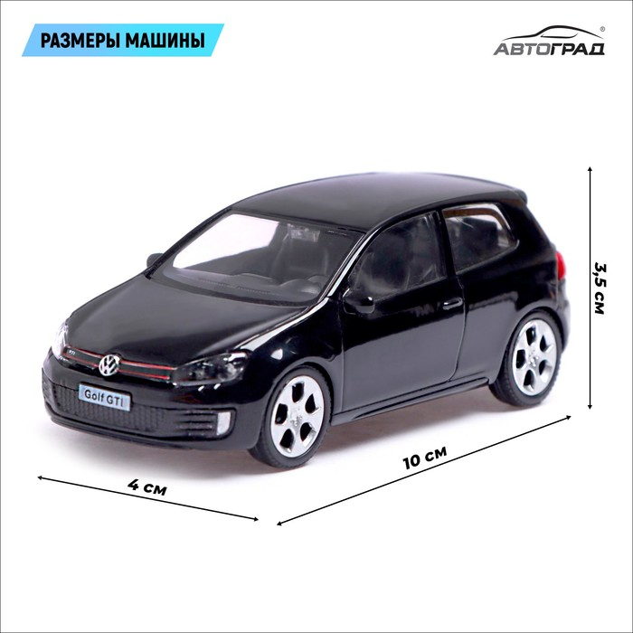 Машина металлическая VOLKSWAGEN GOLF GTI, 1:43, цвет чёрный Машина металлическая VOLKSWAGEN GOLF GTI, 1:43, цвет чёрный