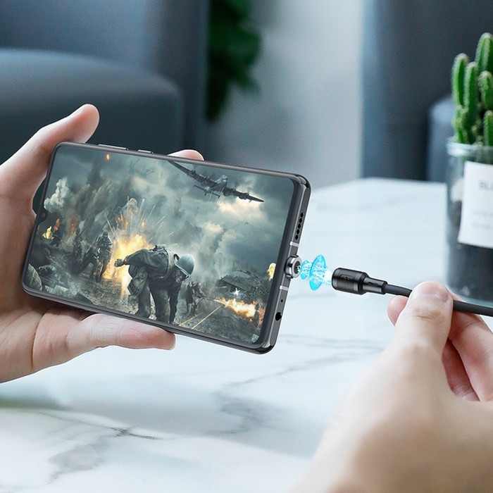 Кабель Hoco X52, Type-C - USB, магнитный разъем, только зарядка, 3 А, 1 м, черный Кабель Hoco X52, Type-C - USB, магнитный разъем, только зарядка, 3 А, 1 м, черный