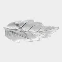 Набор салфеток для стола Доляна &laquo;Осенний лист&raquo;, 49&times;29 см, 4 шт., ПВХ, серебристый