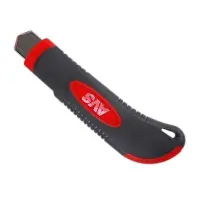 Нож выдвижной 18 мм (метал. направляющая, обрезин. корпус, 3 лезвия в комплекте) AVS NV18-3