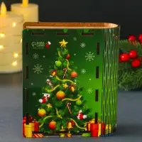 Новогодняя шкатулка-книга "Чудес" 14х12х5 см