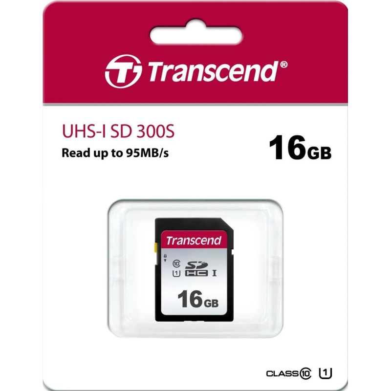 Карта памяти Transcend 300S SDHC 16Gb UHS-I Cl10, TS16GSDC300S