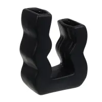 VETTA Вазон, 16,5x12,5x6 см, керамика, чёрный