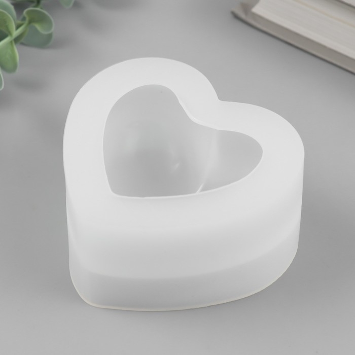 Молд силикон Молд силикон "Сердечко объёмное" 8х7,5х3,9 см