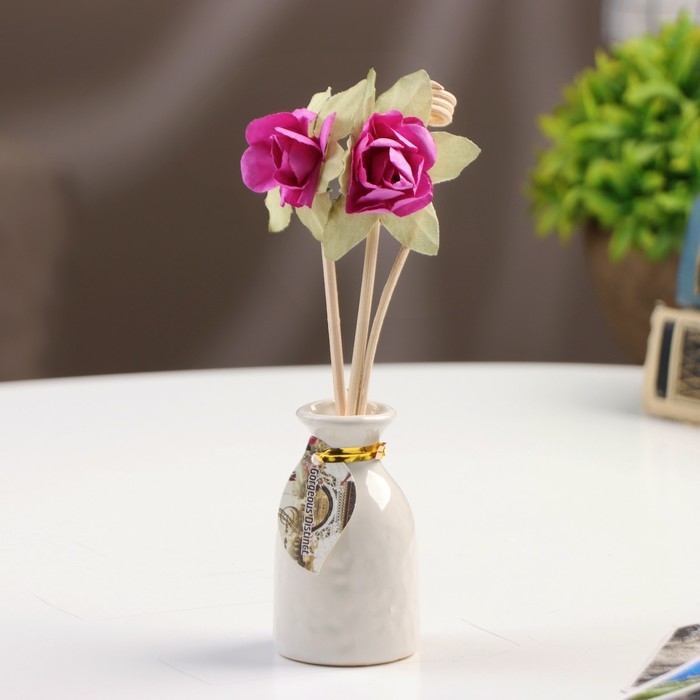 Набор подарочный с диффузором "Ваза с цветком" лаванда, "Богатство Аромата"