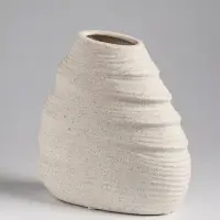 Ваза настольная керамика "Элладио" 18х17,5 см, белый