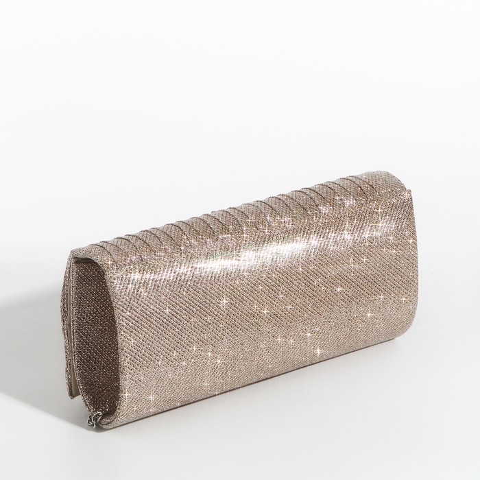 Клатч на магните, длинная цепочка, цвет золотистый Клатч на магните, длинная цепочка, цвет золотистый