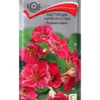 Семена цветов Настурция низкорослая Розовый шифон, 1гр